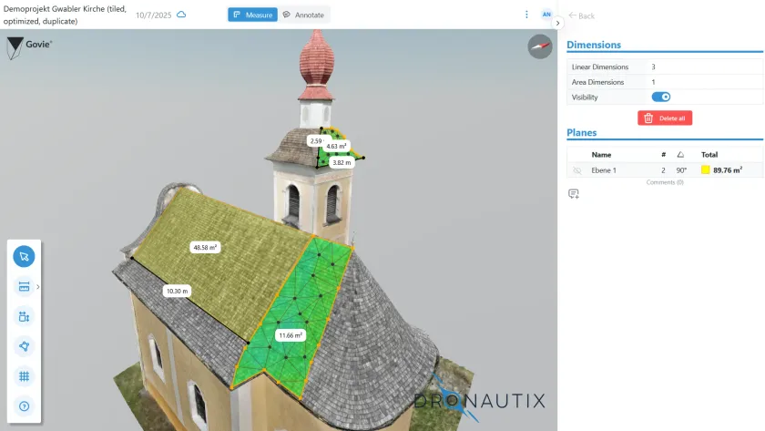 High-resolution 3D data via photogrammetry from drone imagery