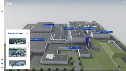 Verknüpfung von Drohnenaufnahmen im 3D-Raum