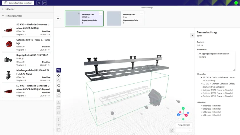 3D-Editor-Oberfläche